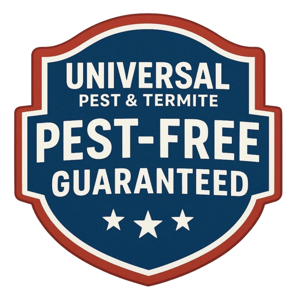 Universal Pest & Termite Pest-Free Guaranteed badge