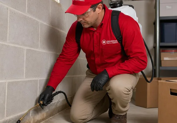 Centipede control treatment in a Hampton Roads basement
