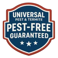 Universal Pest & Termite Pest-Free Guaranteed badge